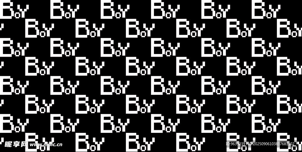黑色背景BV字母重復(fù)圖案