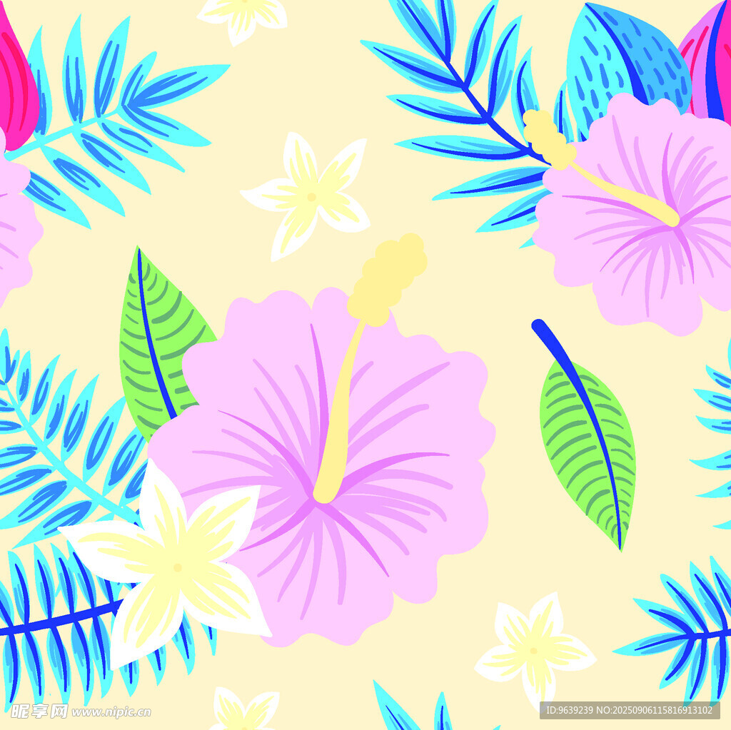 熱帶花卉圖案