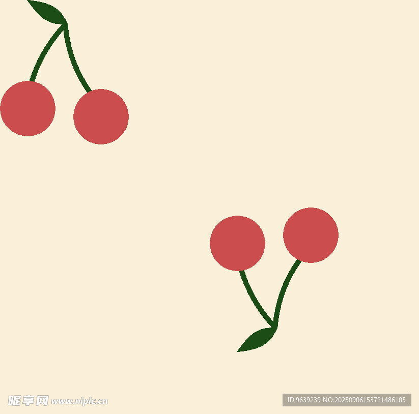 簡(jiǎn)約櫻桃插畫(huà)圖案
