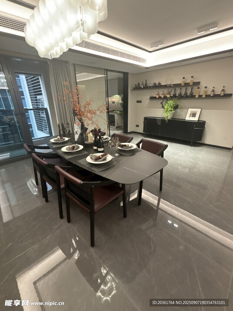 現(xiàn)代簡(jiǎn)約風(fēng)格餐廳室內(nèi)場(chǎng)景