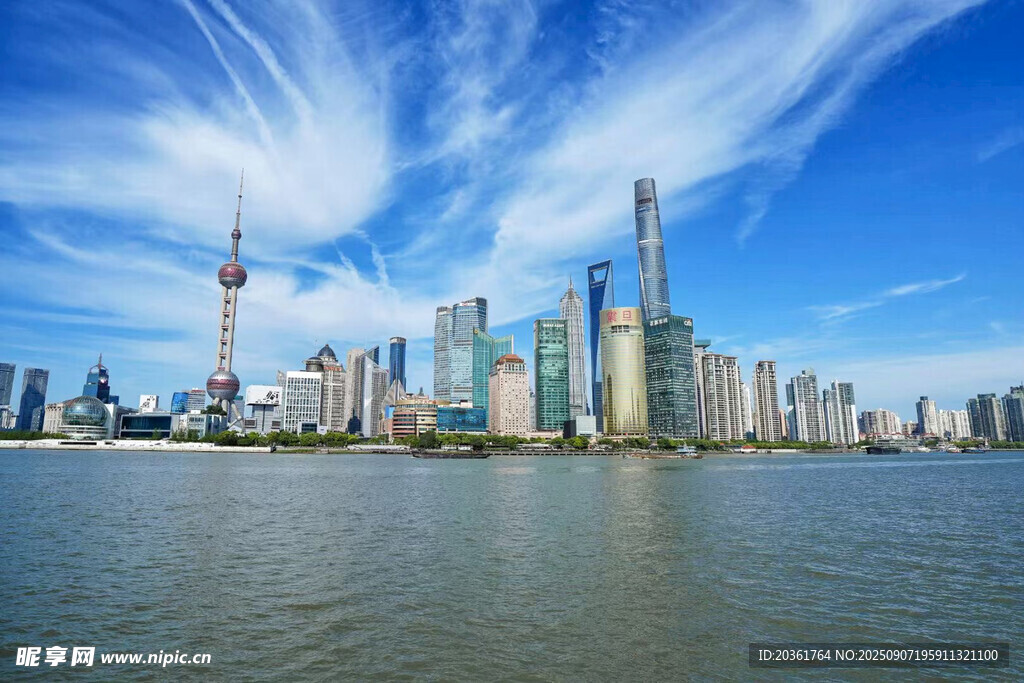 上海外灘壯麗城市天際線