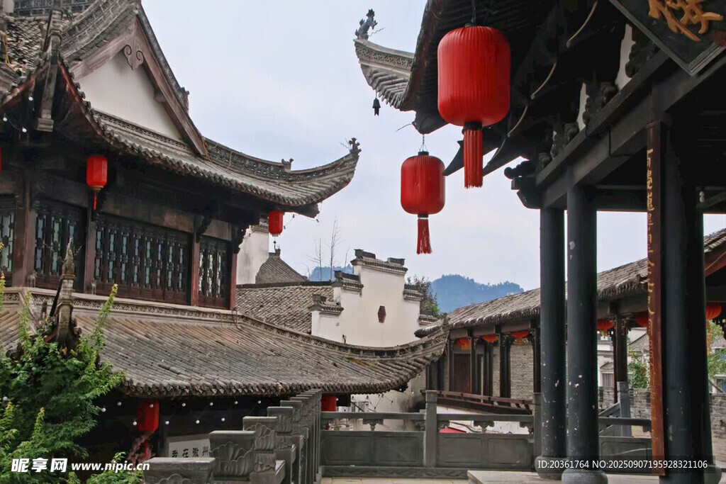 古色古香中式傳統(tǒng)建筑景觀