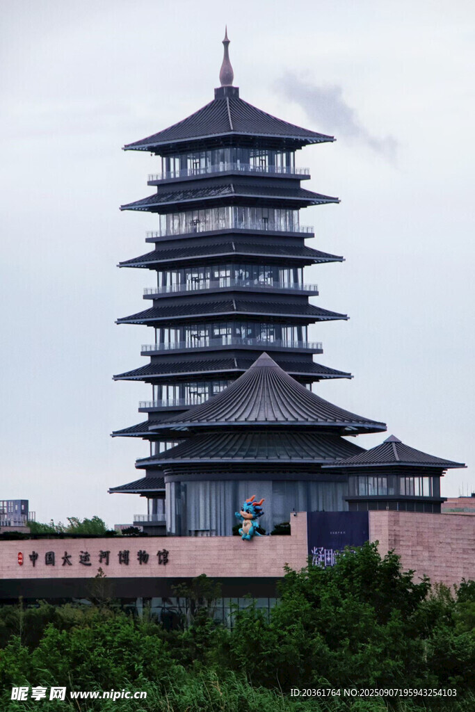 中式多層寶塔建筑景觀