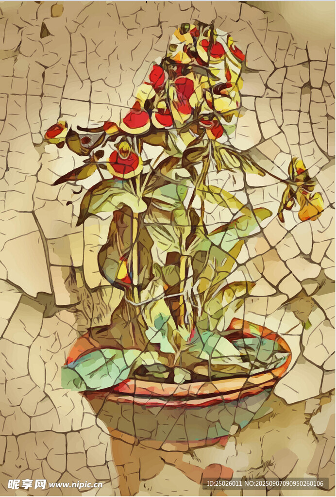 小雛菊花卉圖案背景圖