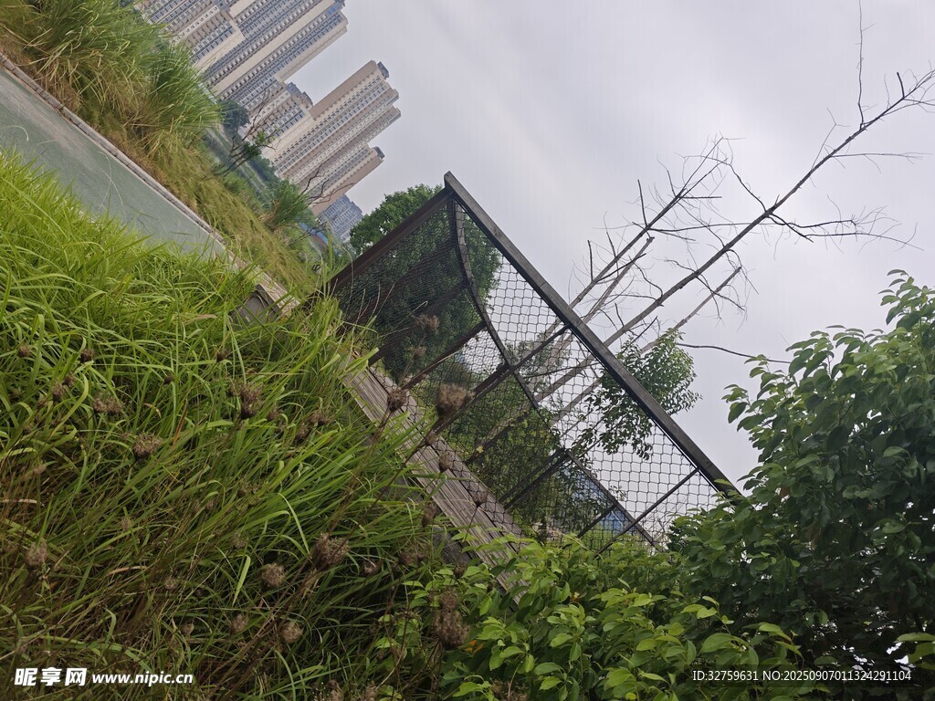 城郊綠植環(huán)繞的建筑場景