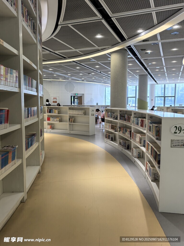 現(xiàn)代風(fēng)格圖書館室內(nèi)場景