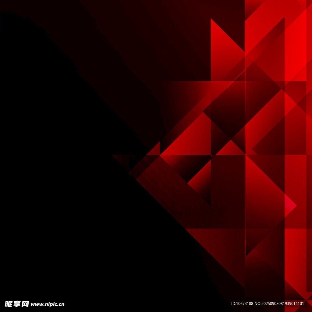 紅色幾何拼接抽象背景圖