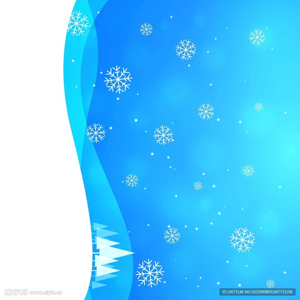 藍(lán)色雪花背景圖