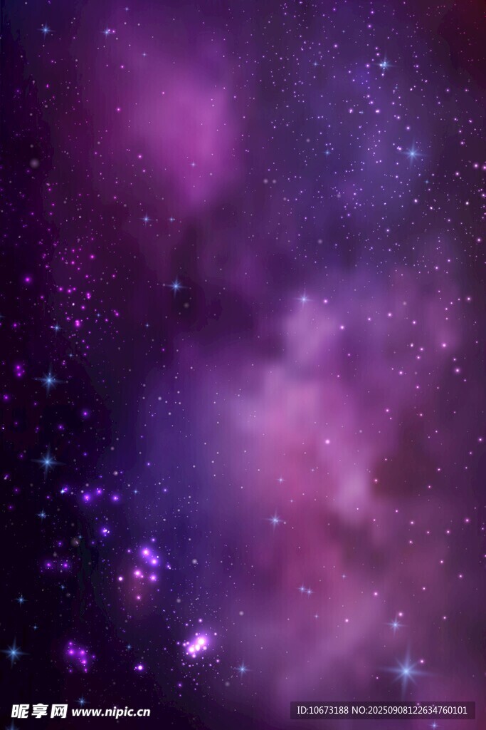 夢幻紫色星空宇宙景象