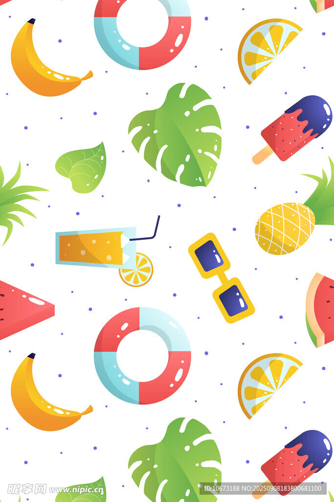 夏日清涼度假元素集合