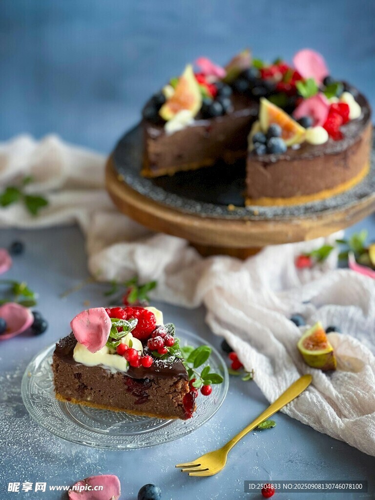 美味多彩巧克力蛋糕甜點