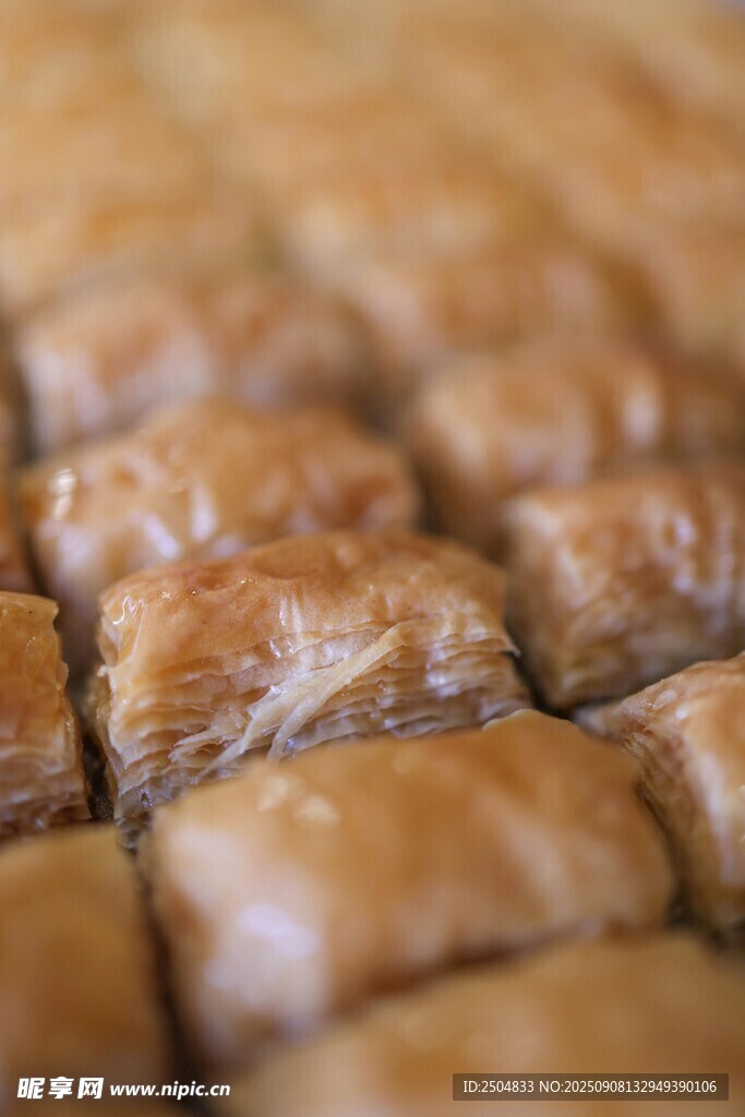 美味千層酥糕點(diǎn)特寫