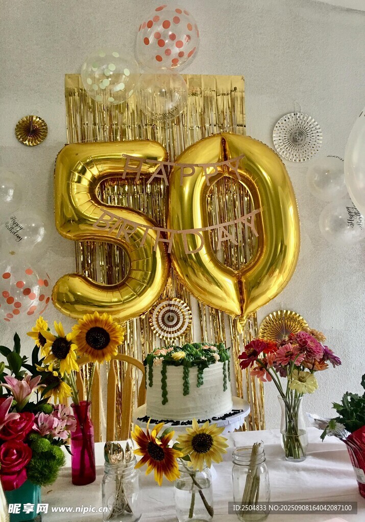 50歲生 派對裝飾布置