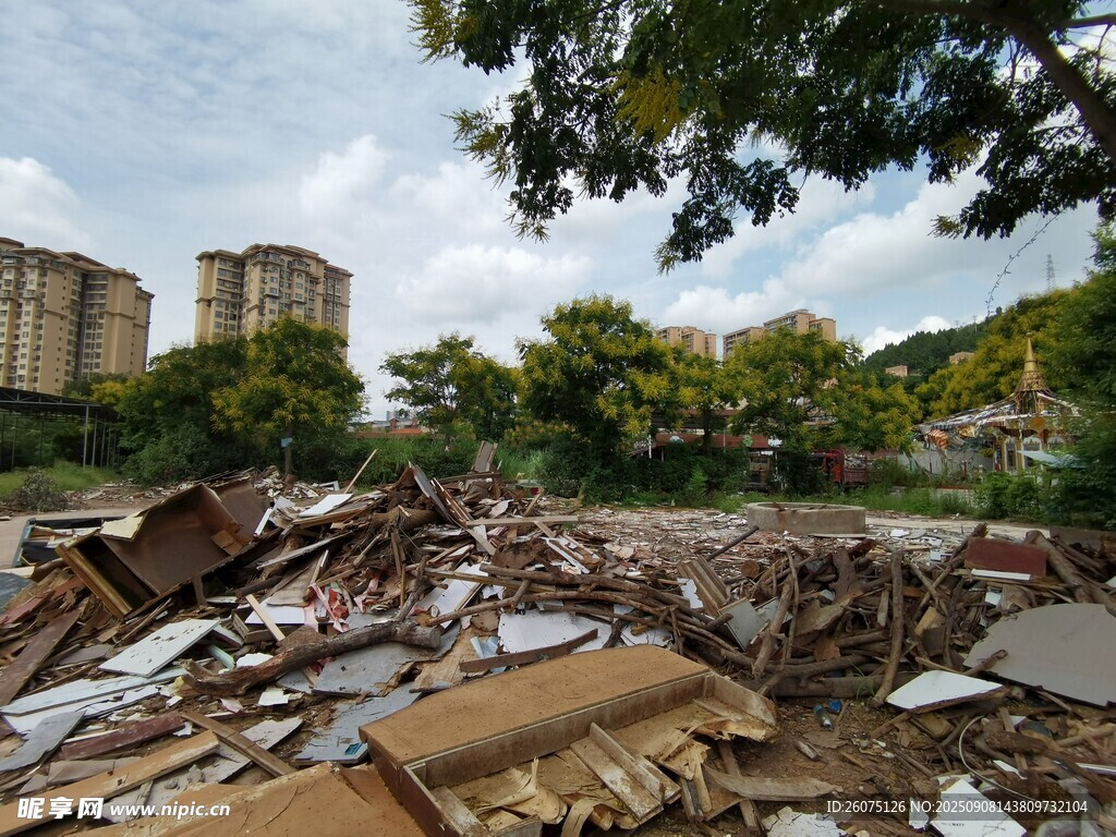廢墟場景城市拆遷遺跡