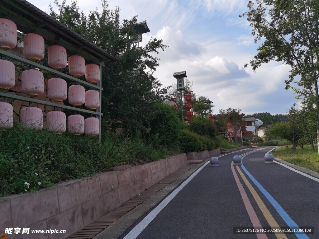 城市中色彩斑斕的道路景觀