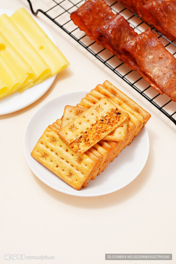 美味烤制食品組合展示