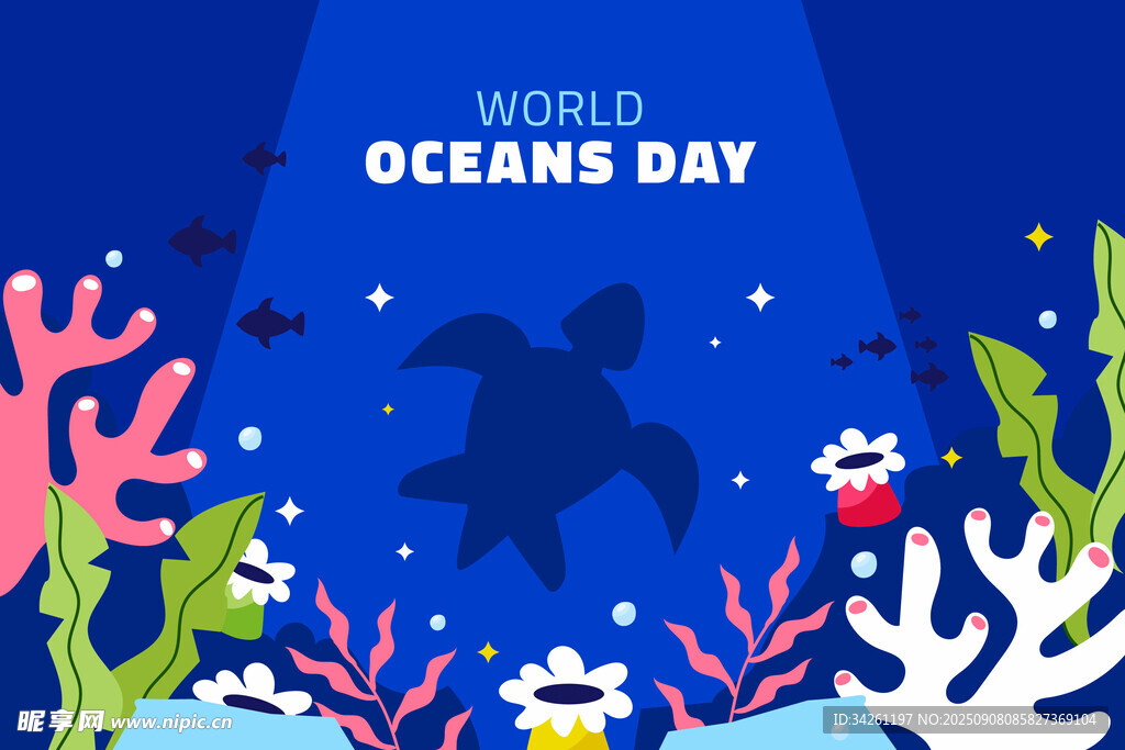 海洋日的海龜奇幻世界