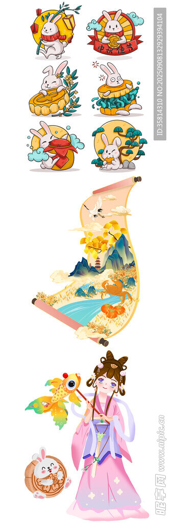 傳統(tǒng)神話主題精美角色插畫