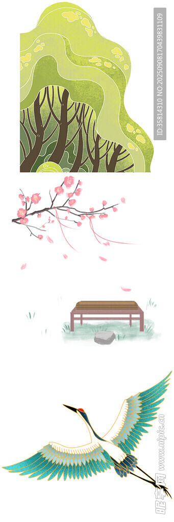 春日湖畔風(fēng)光與飛鳥(niǎo)
