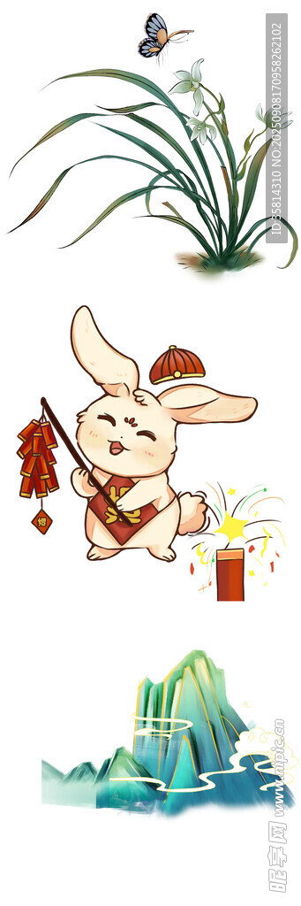 玉兔賀歲迎新春