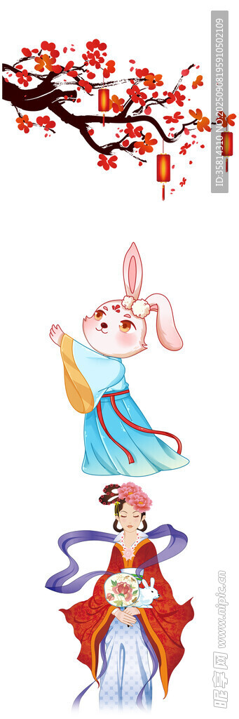 玉兔與仙子的夢(mèng)幻場(chǎng)景