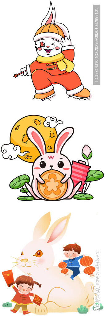 可愛卡通動物與人物形象