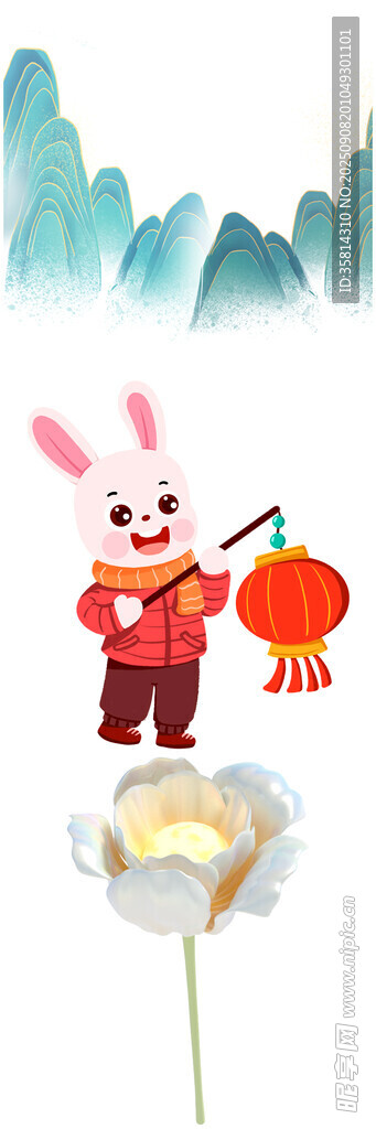 玉兔提燈迎佳節(jié)