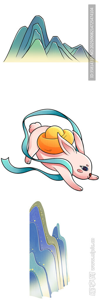 傳統(tǒng)風(fēng)格祥瑞山水插畫