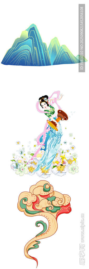 嫦娥奔月神話插畫