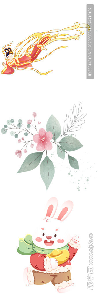中式花鳥與傳統(tǒng)物件插畫