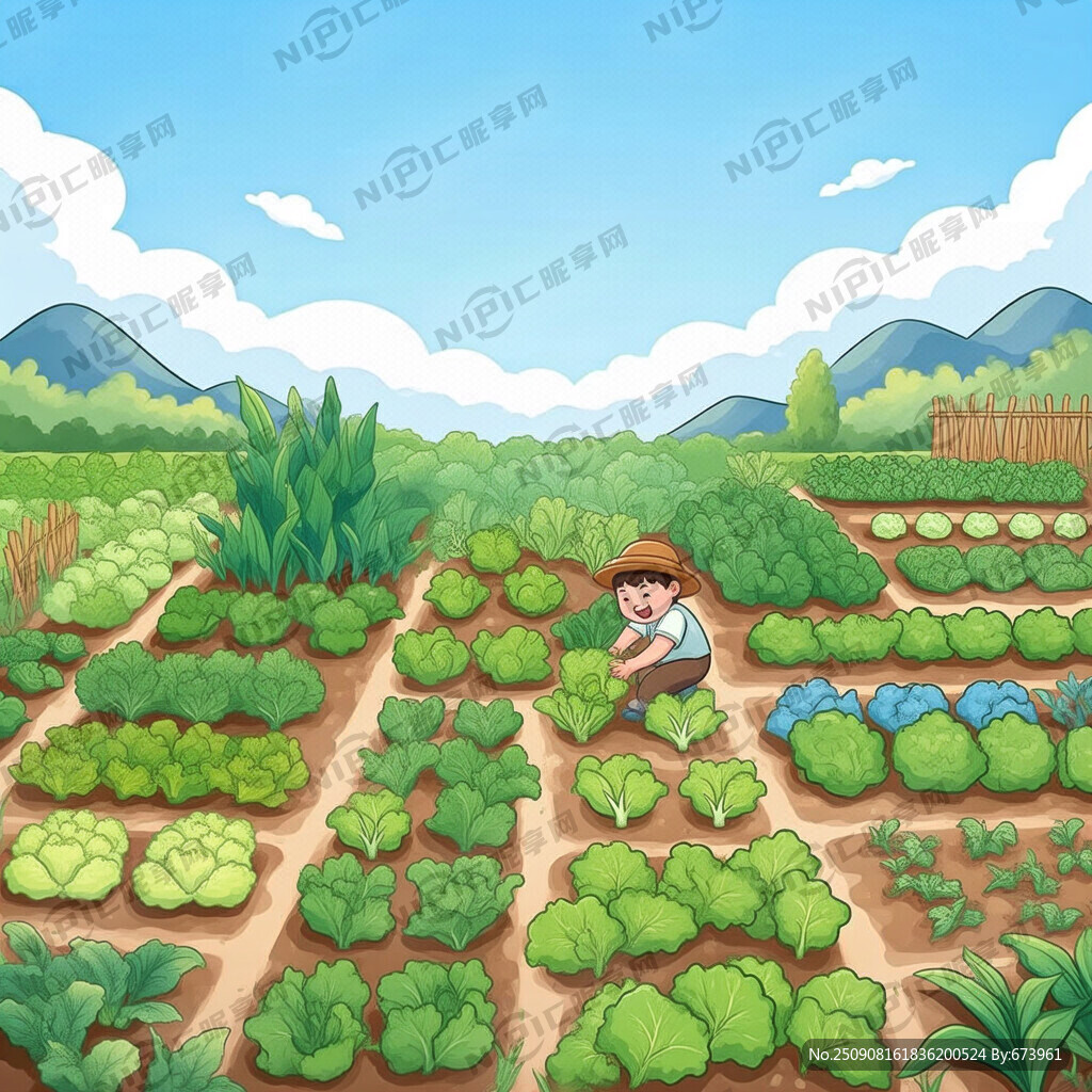 卡通 菜田