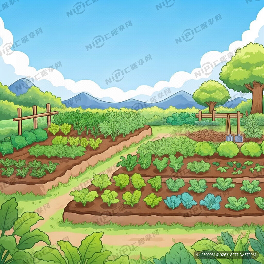 卡通 菜田