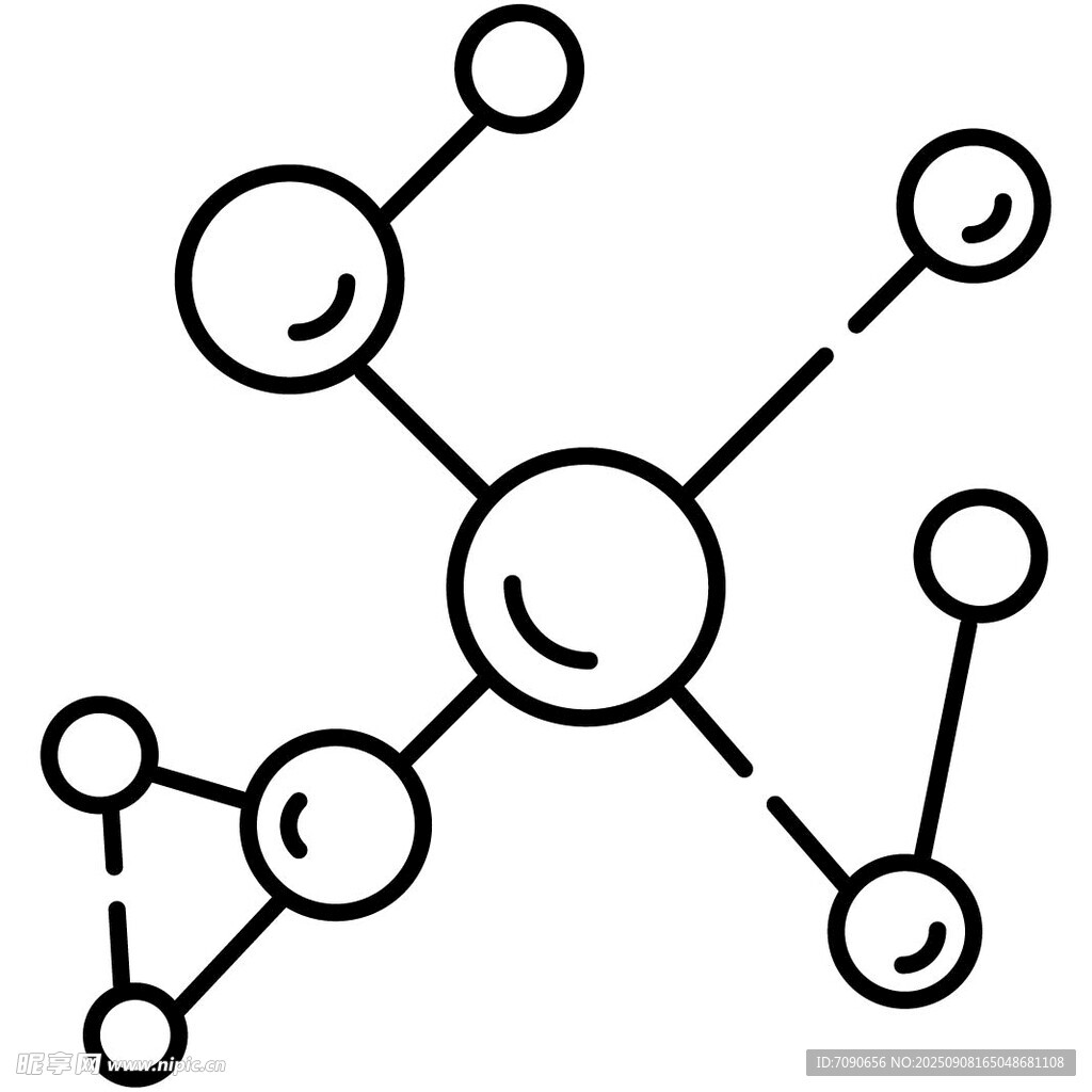 簡(jiǎn)約分子結(jié)構(gòu)圖案