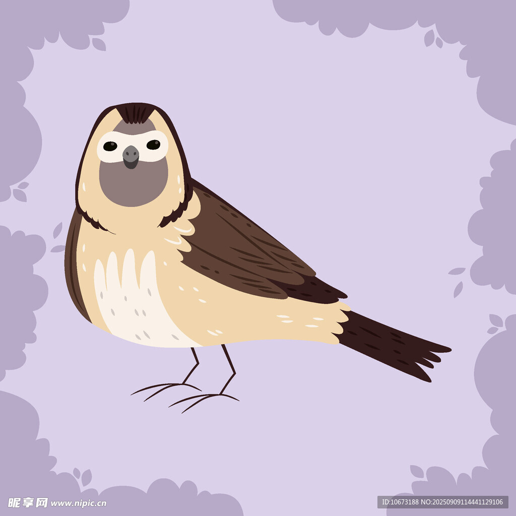 可愛小鳥插畫