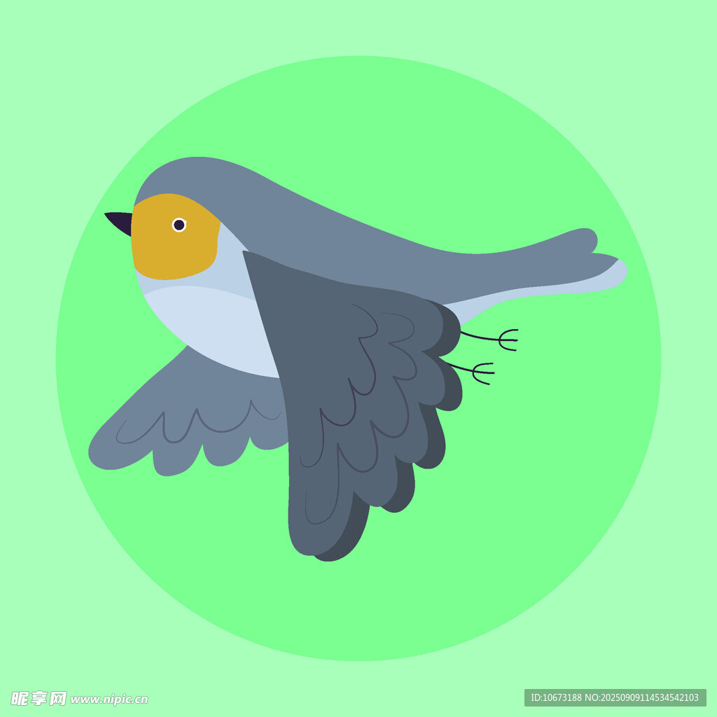 飛翔的卡通小鳥(niǎo)
