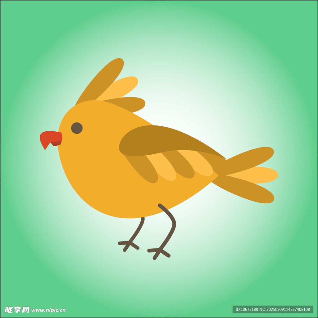 黃色小鳥(niǎo)插畫(huà)