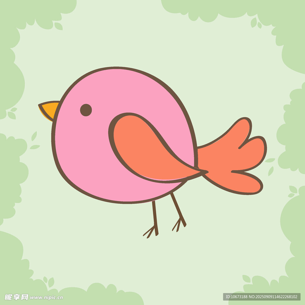 粉色小鳥(niǎo)卡通形象