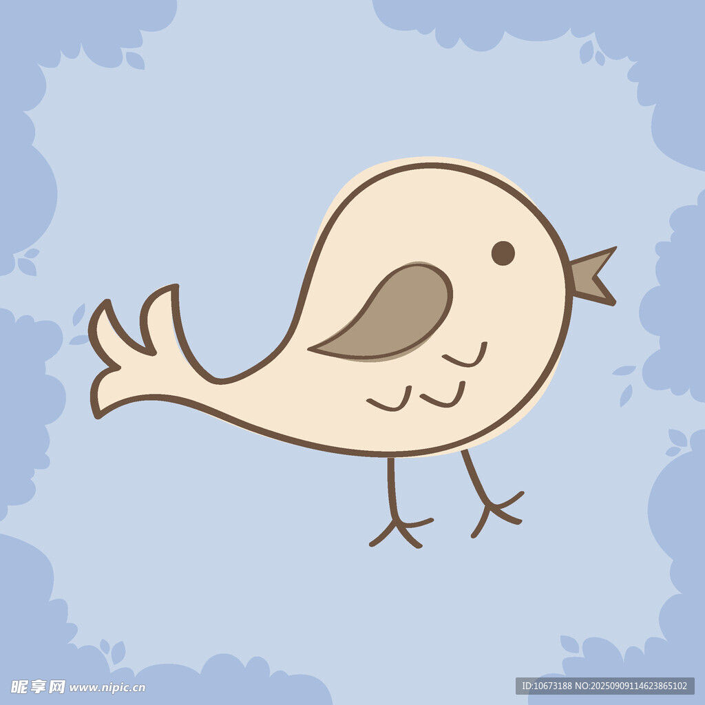 可愛小鳥插畫