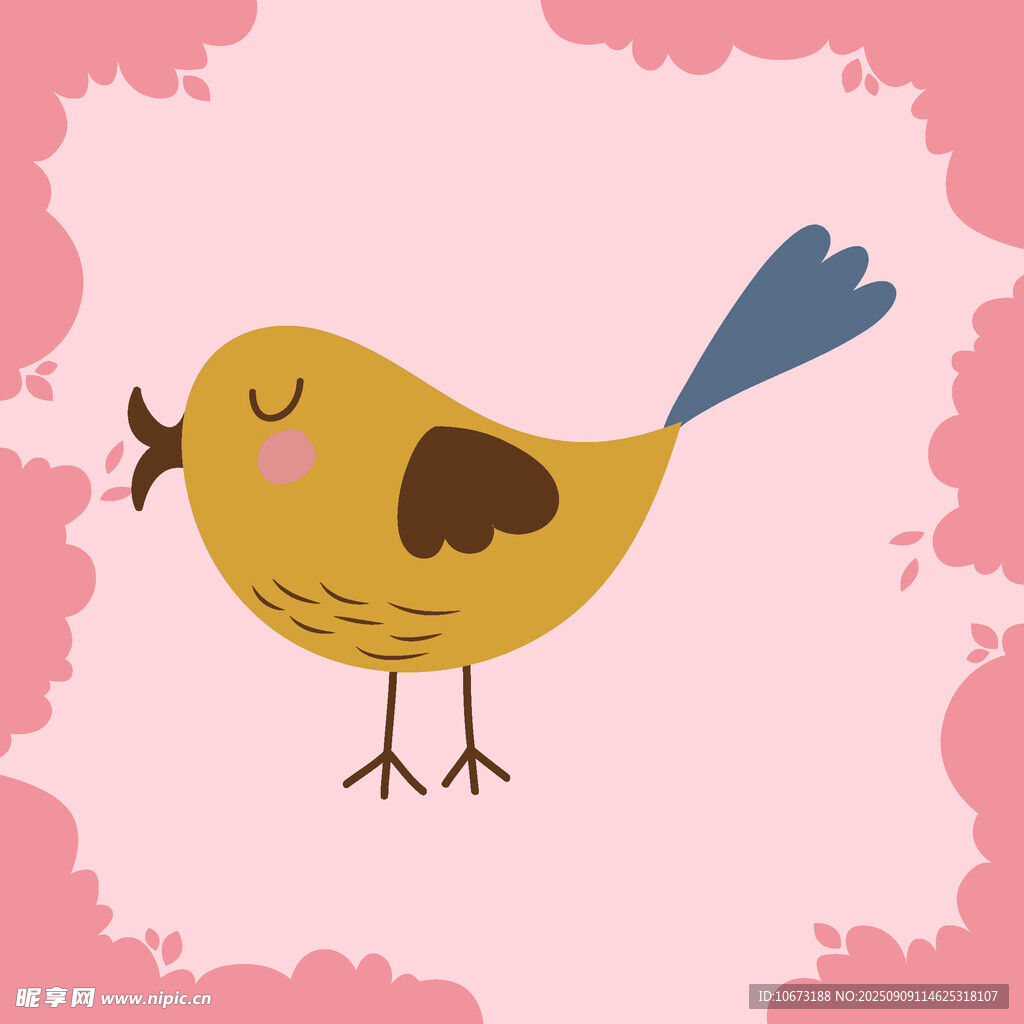 可愛小鳥插畫