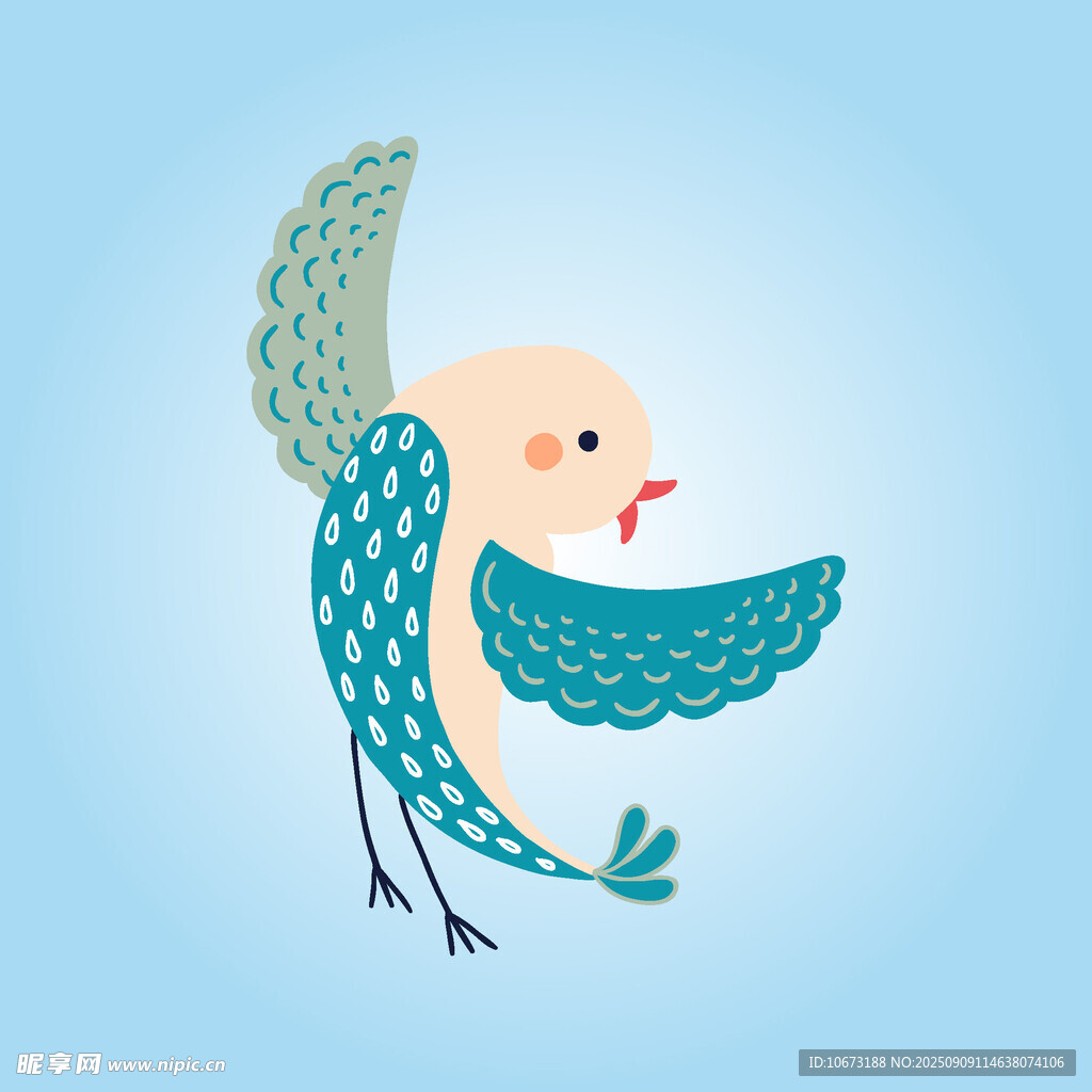 可愛小鳥插畫