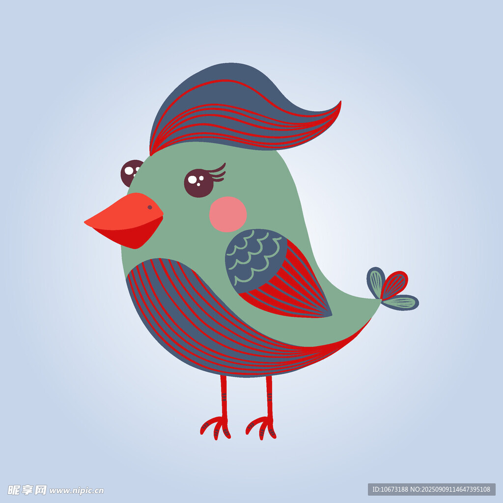 可愛(ài)卡通小鳥(niǎo)插畫(huà)