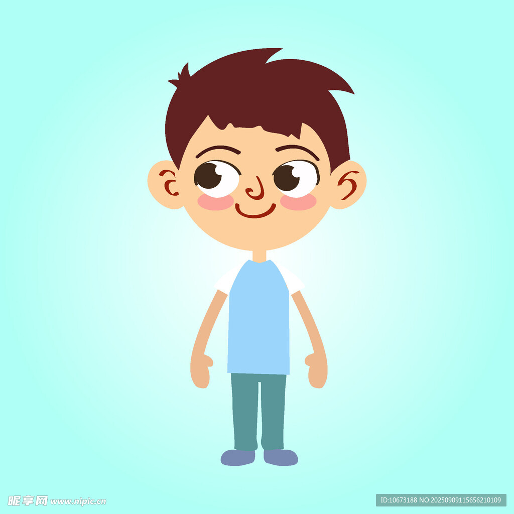 可愛小男孩卡通形象