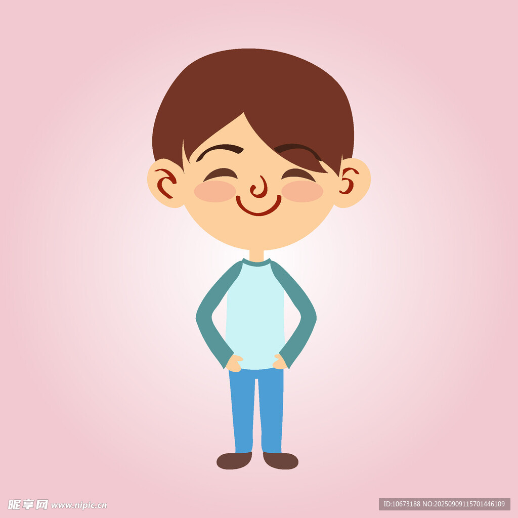 微笑男孩卡通形象