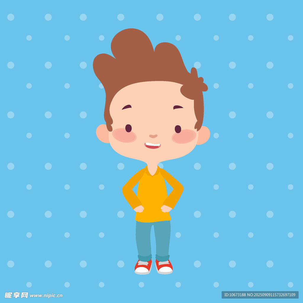 穿黃衣的可愛小男孩