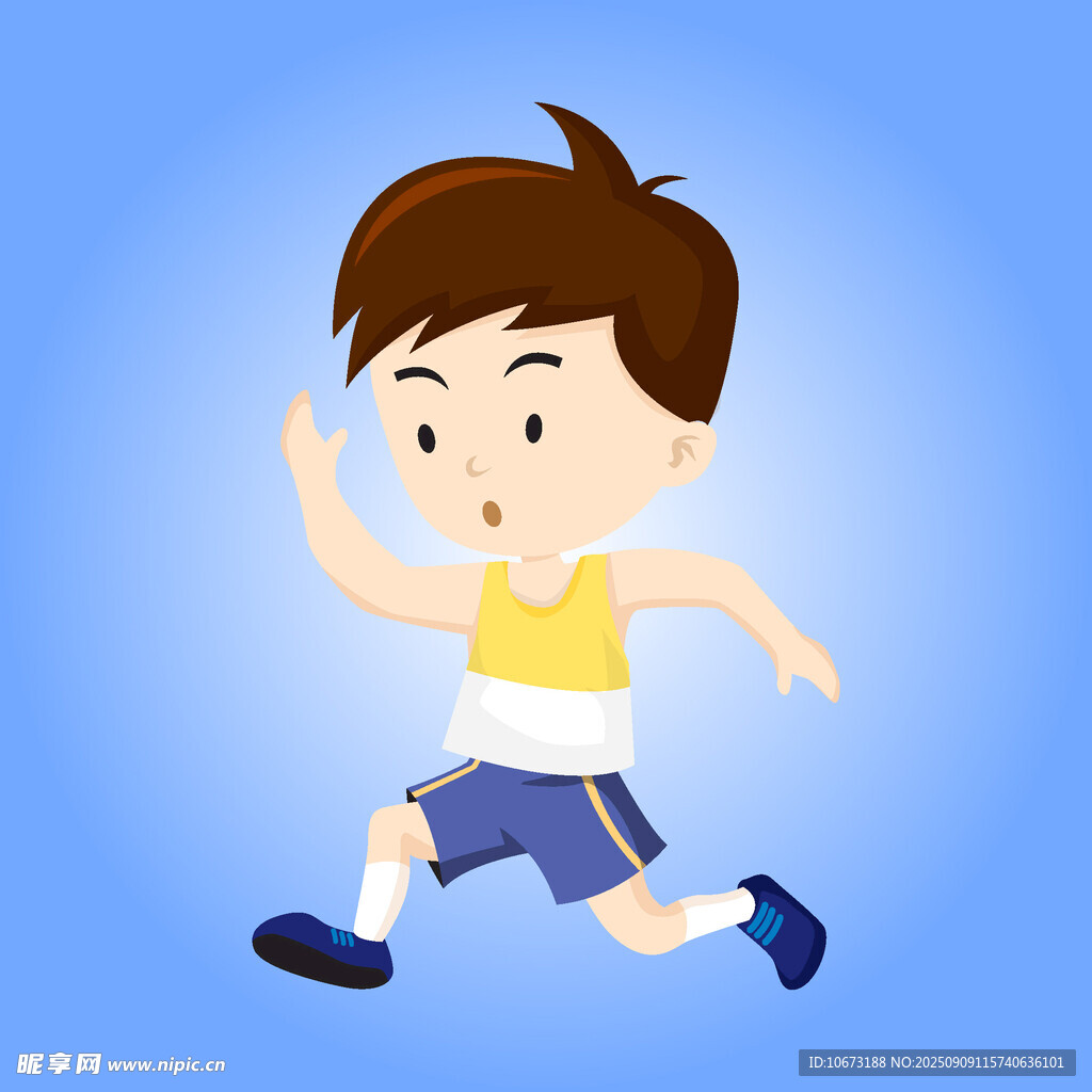 奔跑的小男孩