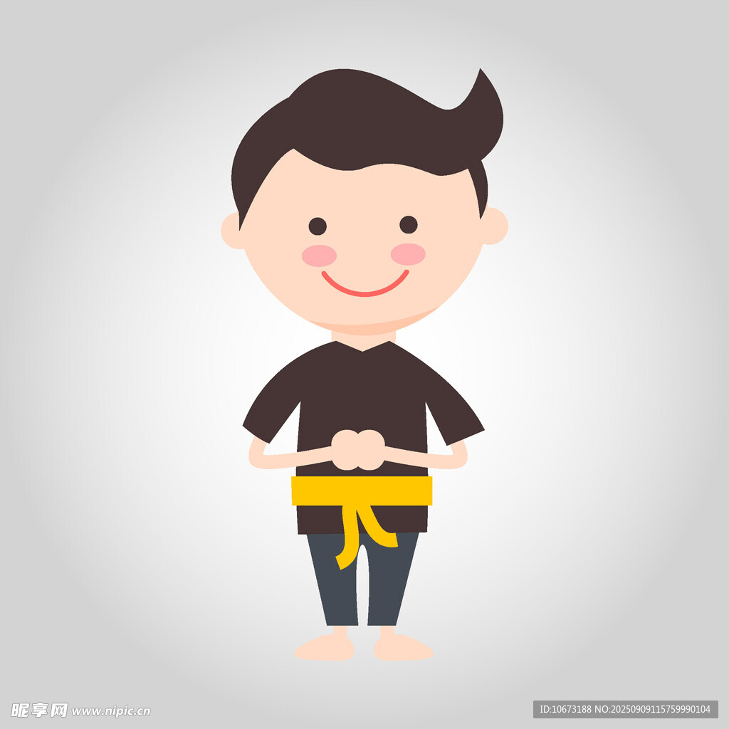 可愛(ài)的空手道小男孩