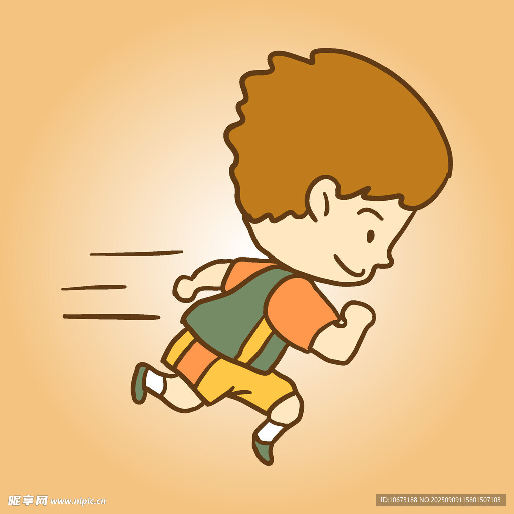 奔跑的小男孩