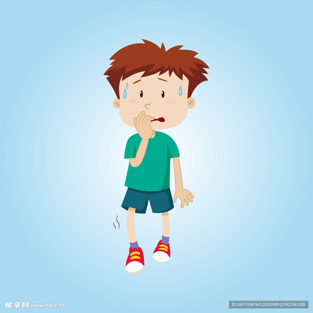 思考的小男孩