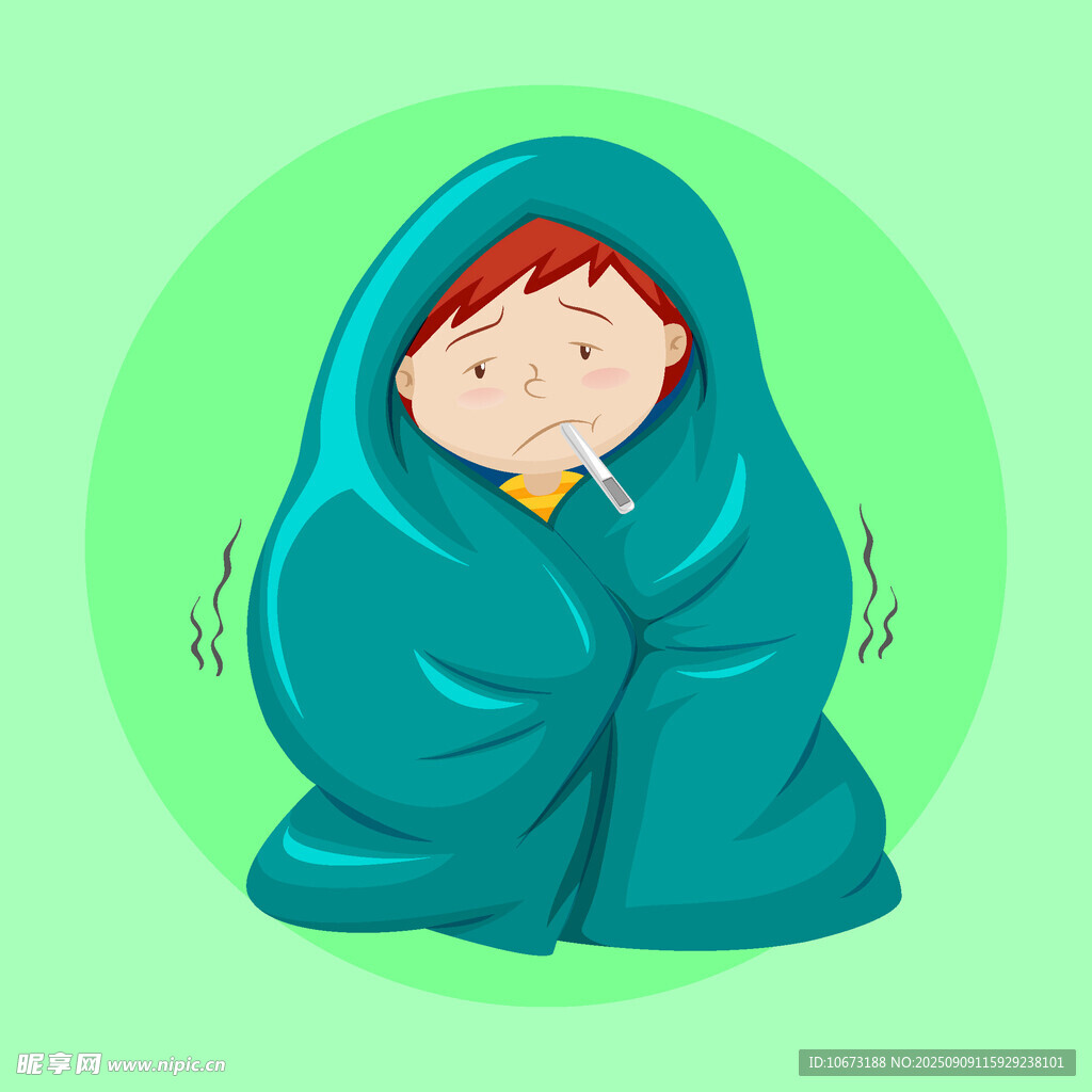 裹著毯子的可愛(ài)小孩