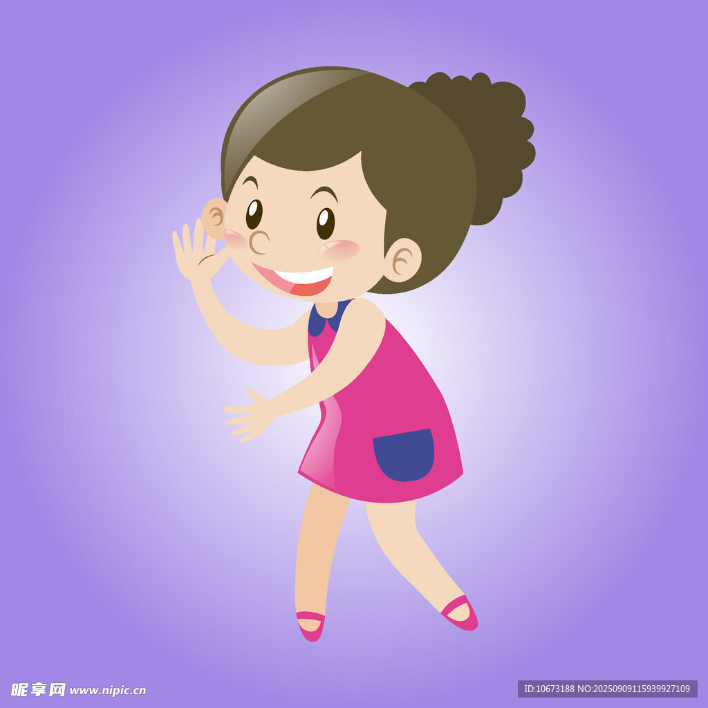 跳舞的可愛小女孩
